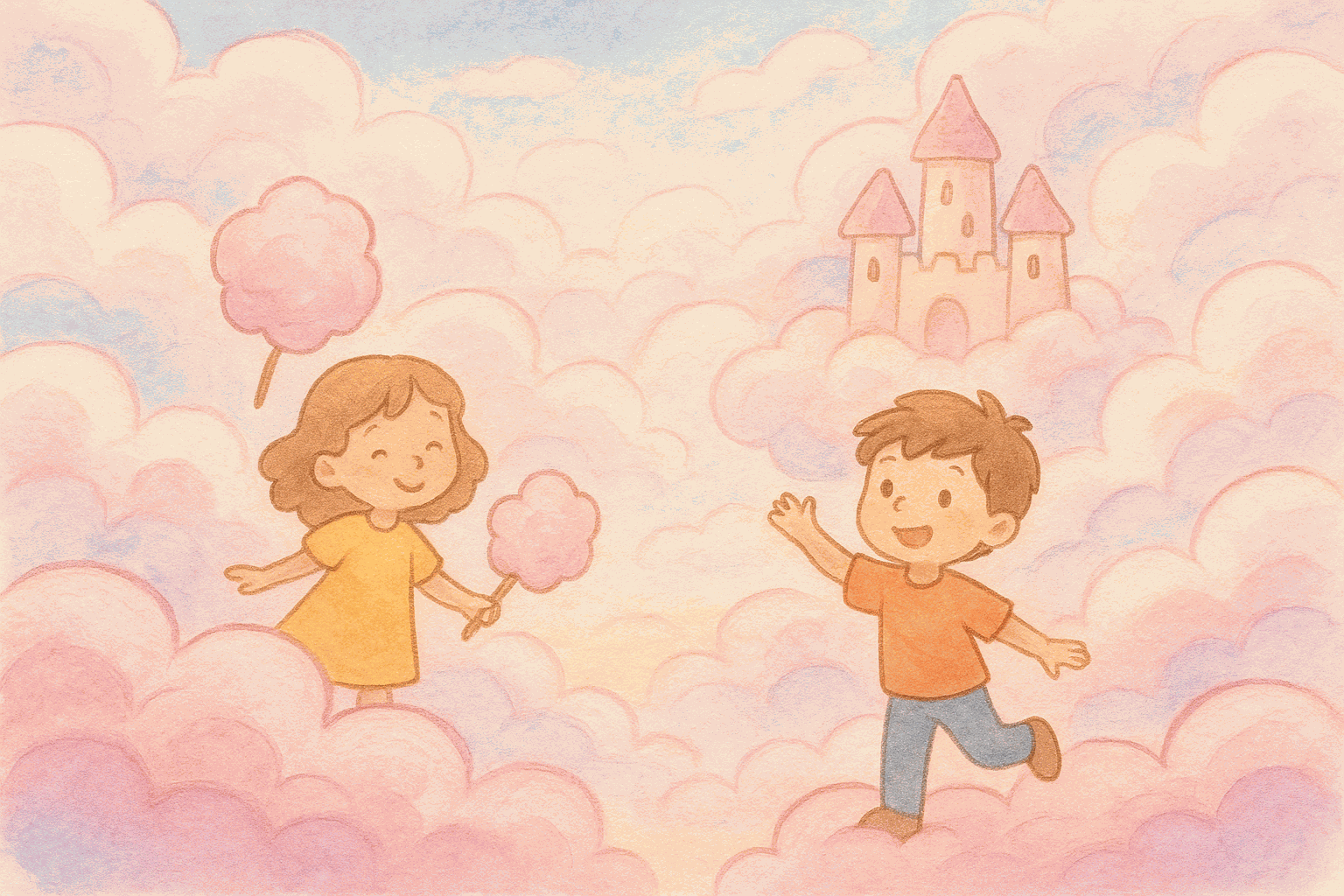 Aventura no País das Nuvens de Algodão-Doce